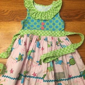 Eleanor Rose Mermaid Flutter Sleeve Dress